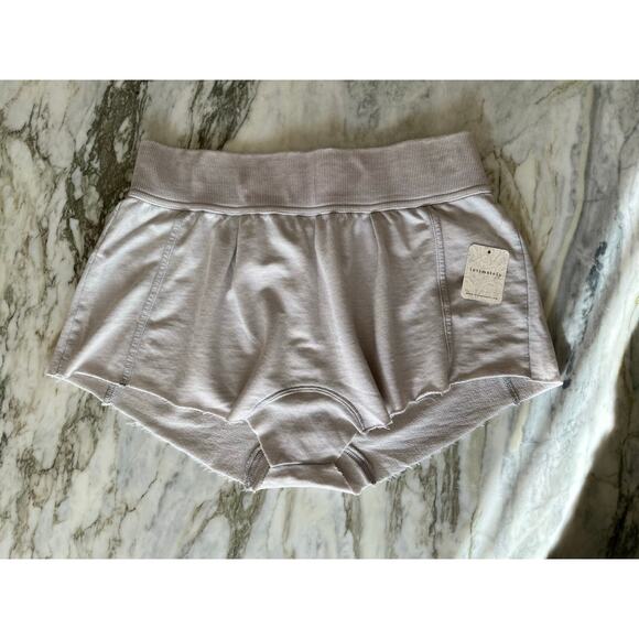 FREE PEOPLE Cozy Soft Comfy Casual Harem Lounge Sweat Shorts in Light Grey XS - Picture 6 of 8